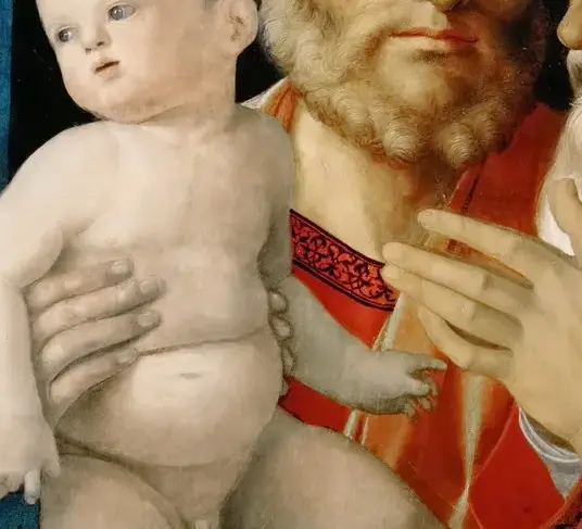 Homage to Christ in the Temple by Giovanni Bellini: Mary's hands hold and release