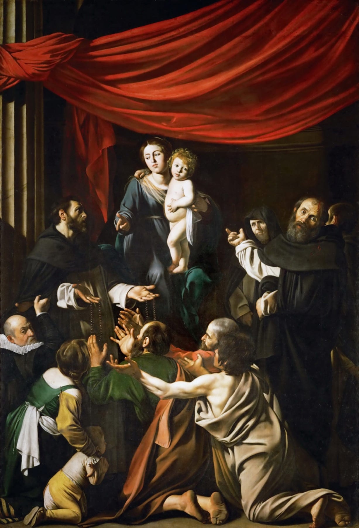 Madonna of the Rosary by Caravaggio