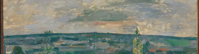 Landscape from Jas de Bouffan by Paul Cezanne: The distant ridge closes the horizon