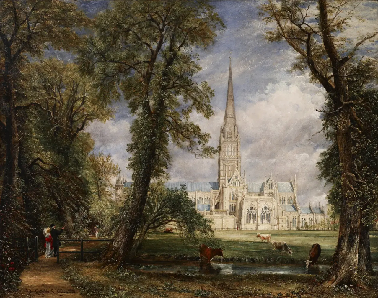 Salisbury Cathedral from the Bishop's Grounds by John Constable