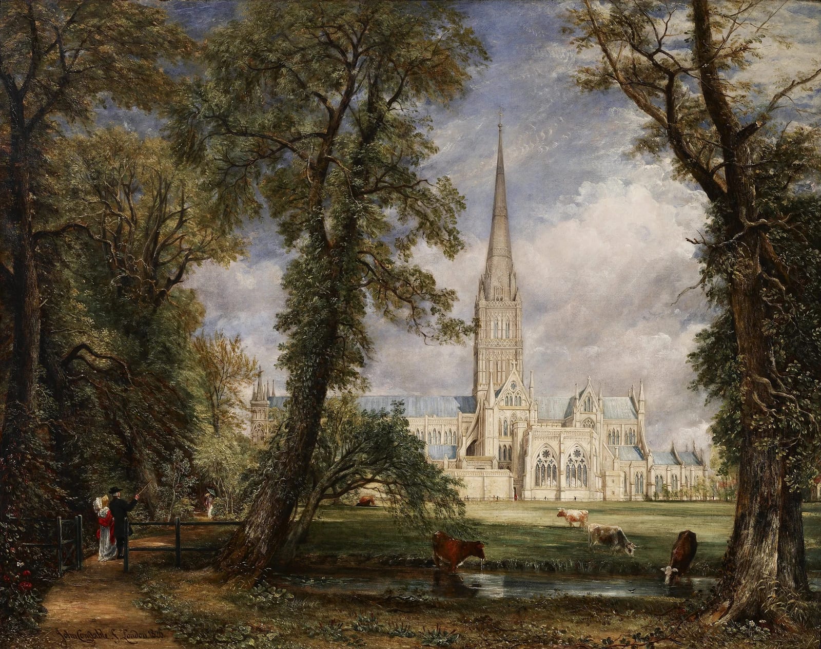 Salisbury Cathedral from the Bishop's Grounds by John Constable