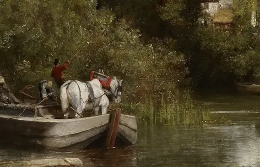 The White Horse by John Constable: The white horse is a focal point and a worker