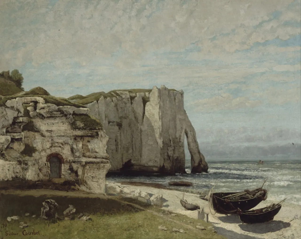 The Étretat Cliffs after the Storm by Gustave Courbet