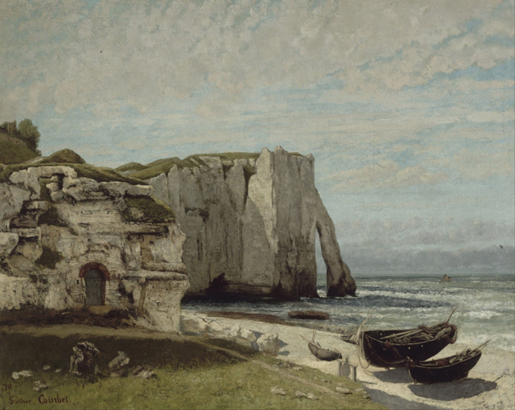 The Étretat Cliffs after the Storm by Gustave Courbet