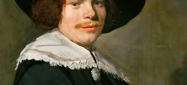 Portrait of a Young Man by Frans Hals: The collar measures the turn