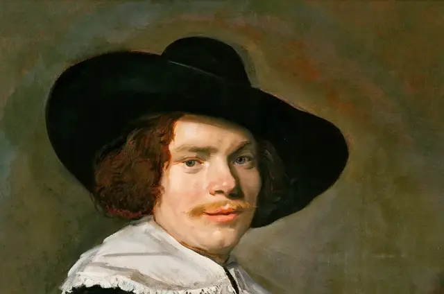 Portrait of a Young Man by Frans Hals: Loose hair keeps the contour mobile