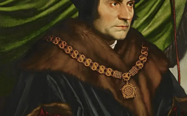 Sir Thomas More by Hans Holbein the Younger: The chain turns office into a visible structure
