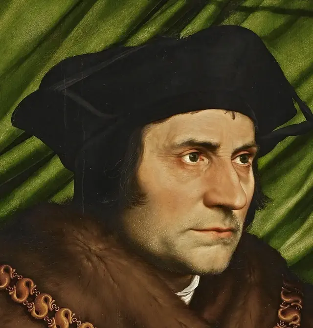 Sir Thomas More by Hans Holbein the Younger: The face is exact but not transparent