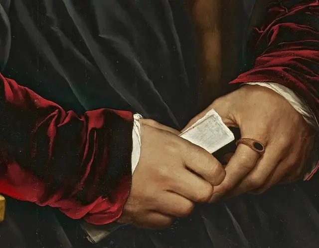 Sir Thomas More by Hans Holbein the Younger: Closed hands compress action into evidence