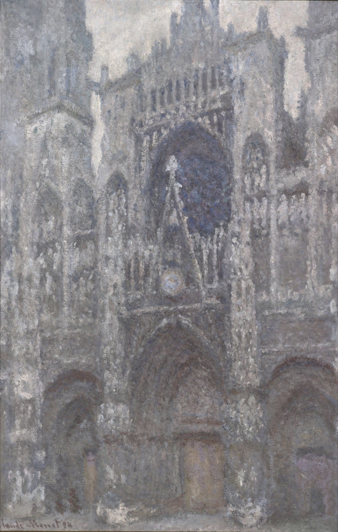 Rouen Cathedral, Grey Weather by Claude Monet