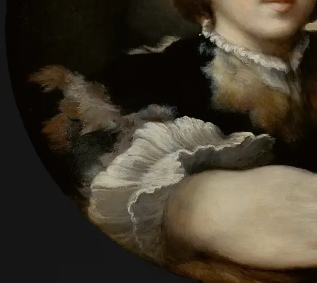 Self-Portrait in a Convex Mirror by Parmigianino: The sleeve swells toward the mirror surface