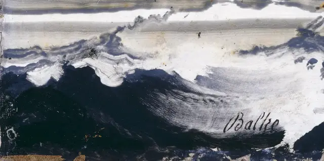 Stormy Sea by Peder Balke: The foreground wave is made by a dark sweep