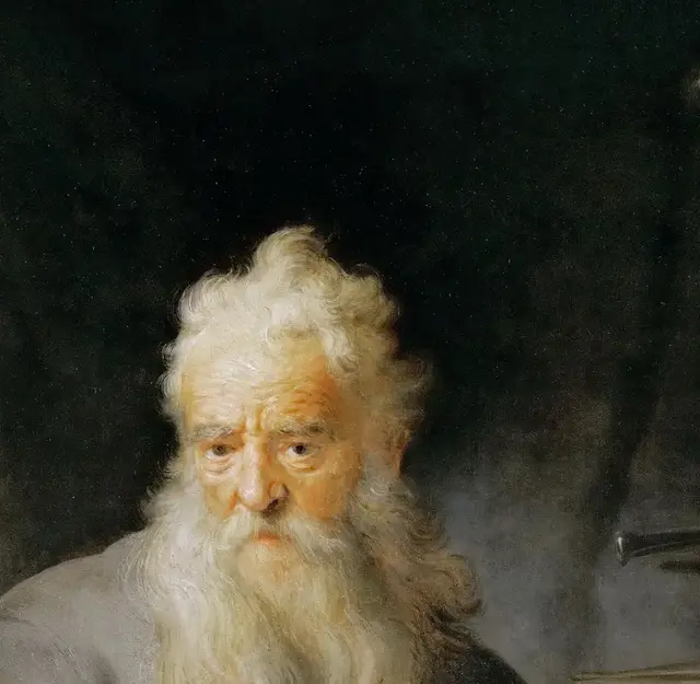 The Apostle Paul by Rembrandt van Rijn: Light concentrates on inward attention
