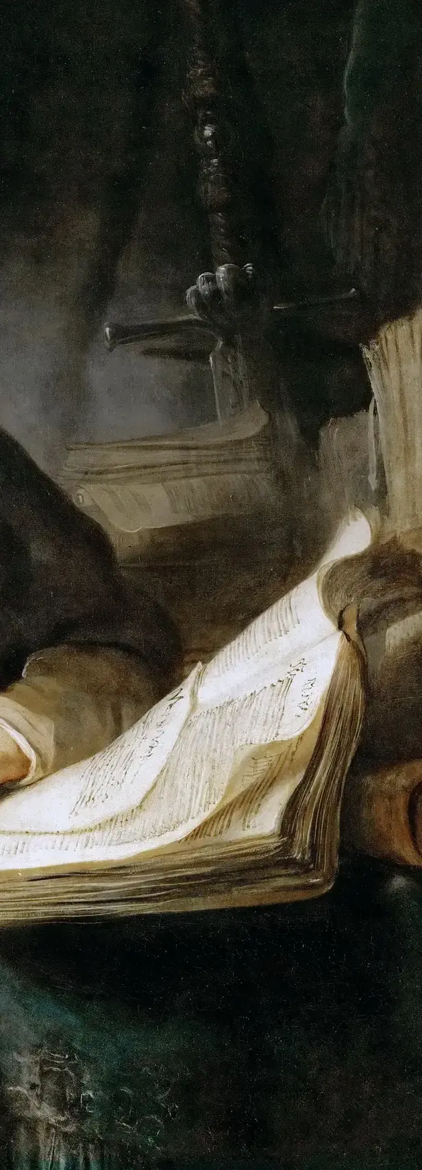 The Apostle Paul by Rembrandt van Rijn: The sword identifies Paul without spectacle