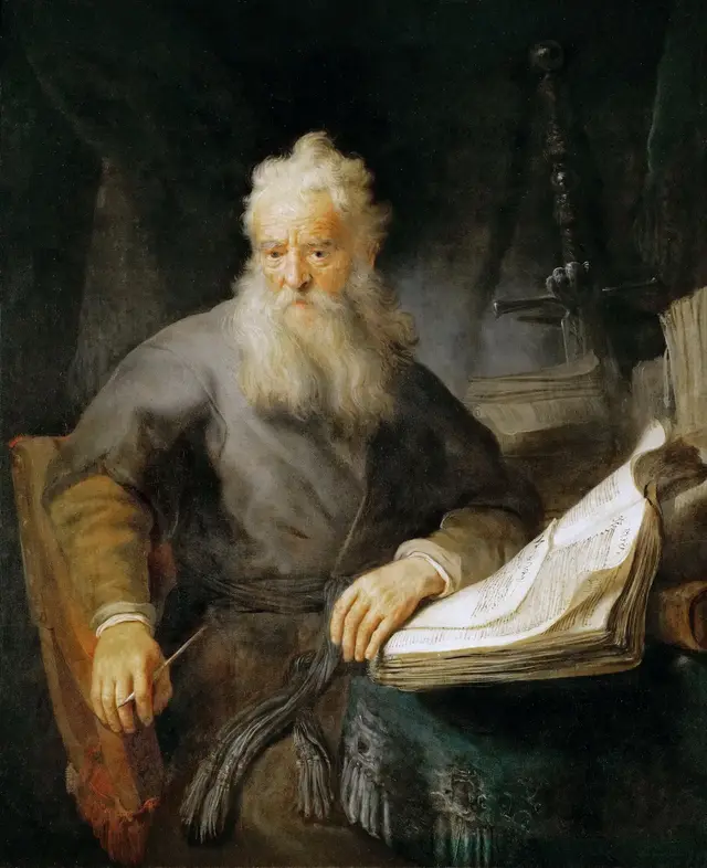The Apostle Paul by Rembrandt van Rijn: Attribution changes how certainty is stated