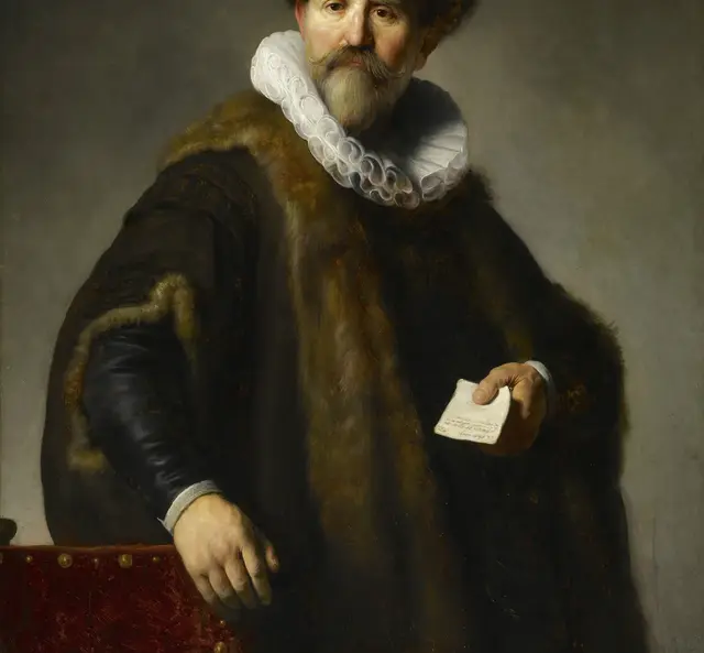 Nicolaes Ruts by Rembrandt van Rijn: Fur makes status visible through texture
