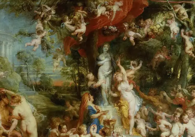 The Feast of Venus by Peter Paul Rubens: Offerings make devotion material