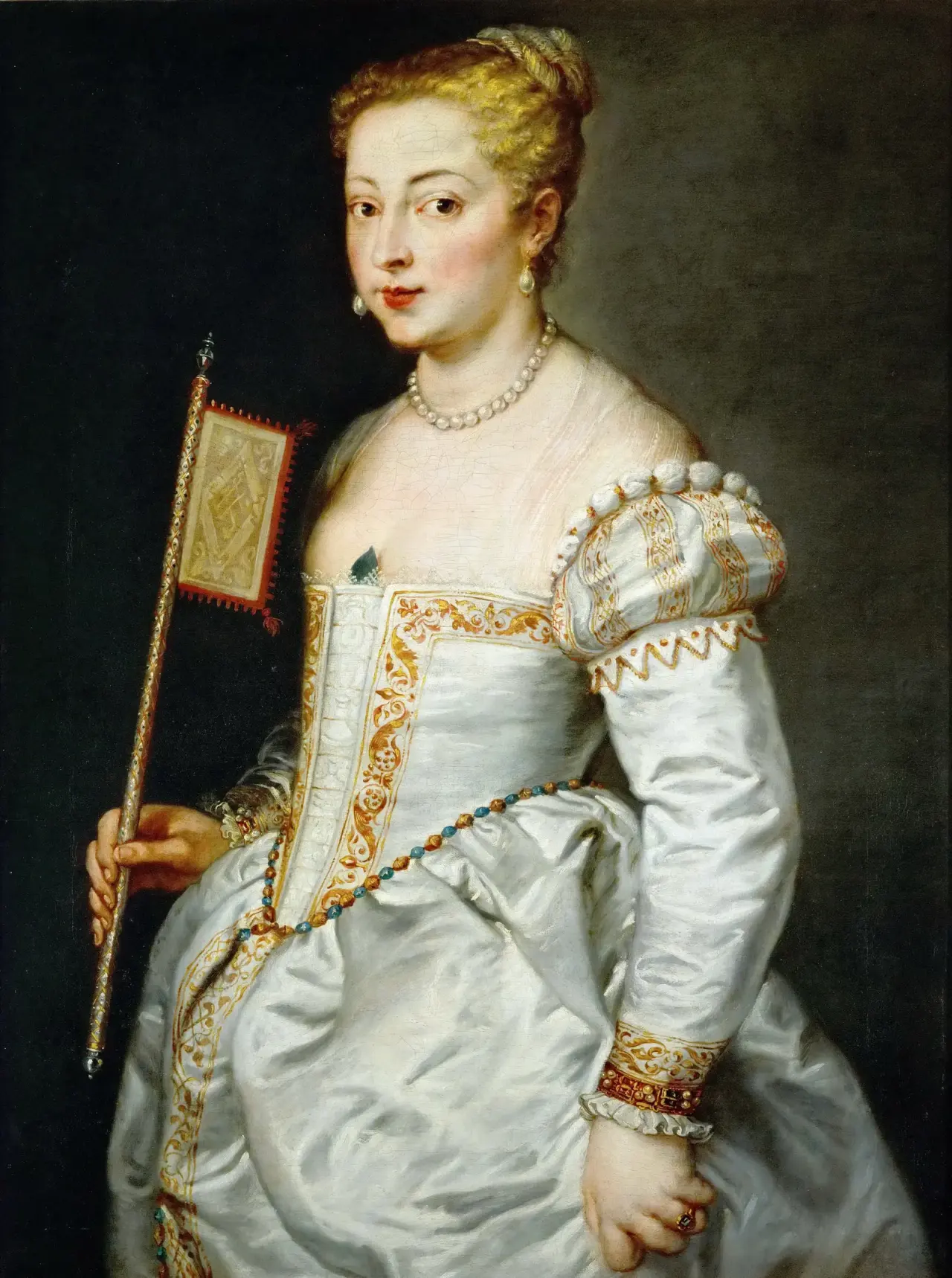 Young Woman with Fan by Peter Paul Rubens