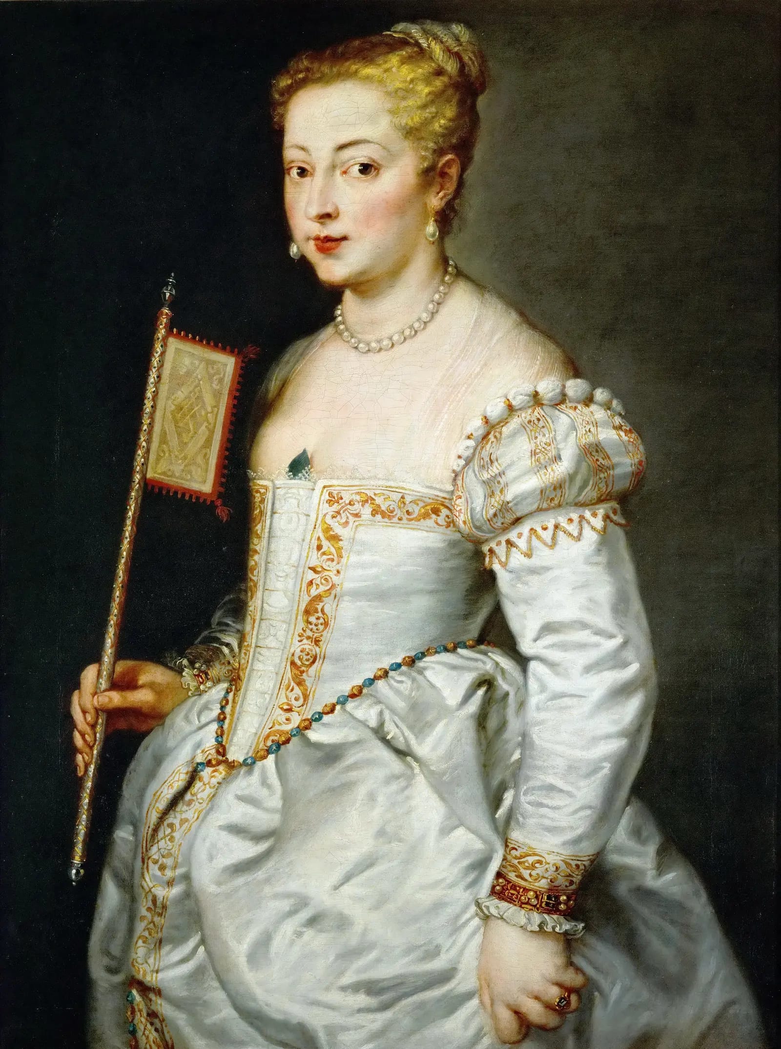 Young Woman with Fan by Peter Paul Rubens