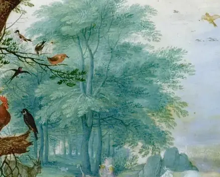 Orpheus Among the Animals by Roelant Savery: The named protagonist is almost lost in the distance