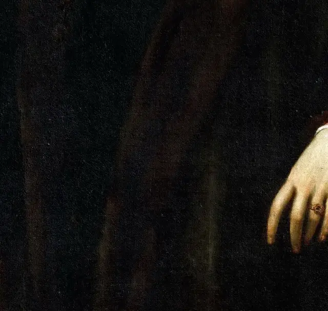 Benedetto Varchi by Titian: The hand links sitter and text