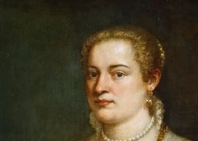 Lavinia (?) by Titian: The sitter turns toward the viewer