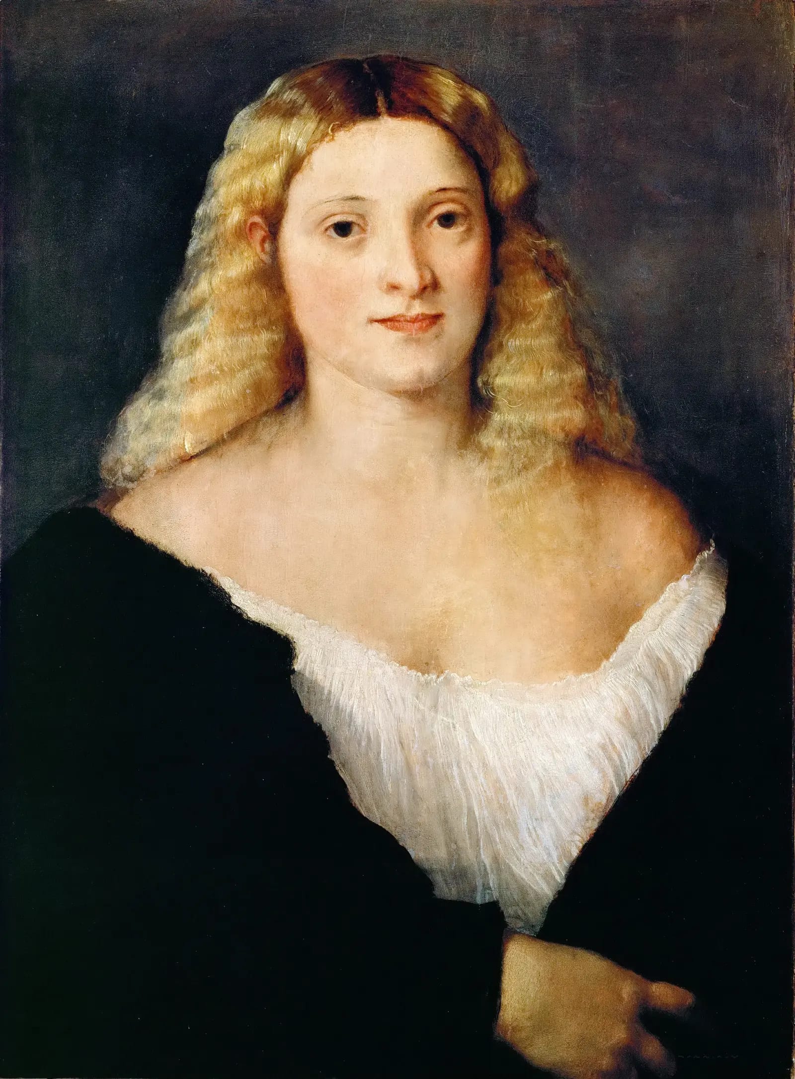 Young Woman in a Black Dress by Titian
