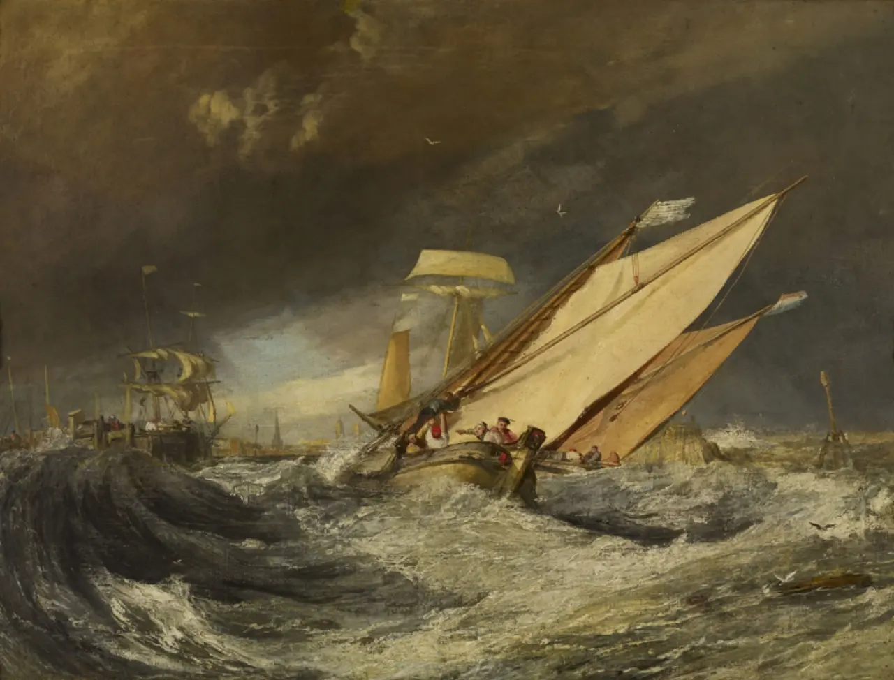 Fishing Boats Entering Calais Harbor by J. M. W. Turner