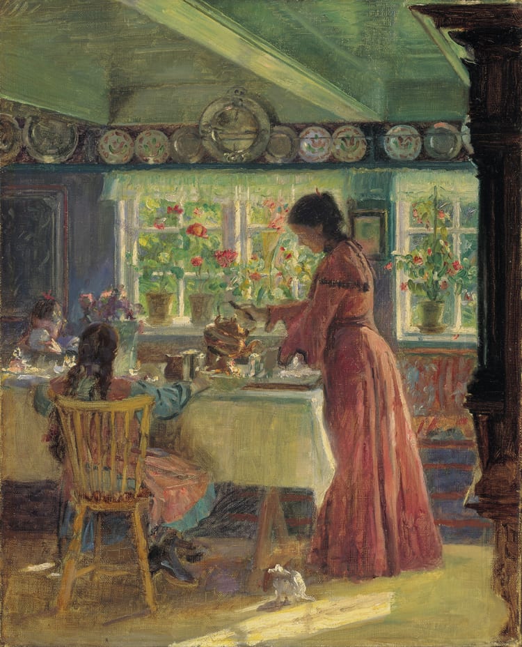 Pouring the Morning Coffee by Laurits Tuxen