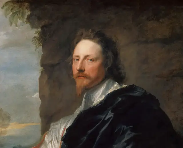 Nicholas Lanier by Anthony van Dyck: Hair extends the portrait's movement