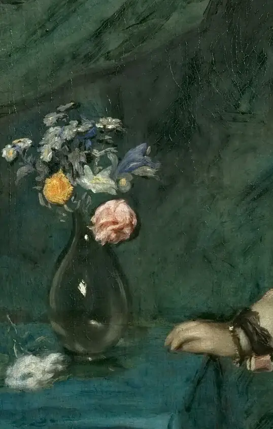 Infanta Margarita Teresa in a Pink Dress by Diego Velazquez: Flowers introduce a second scale of delicacy