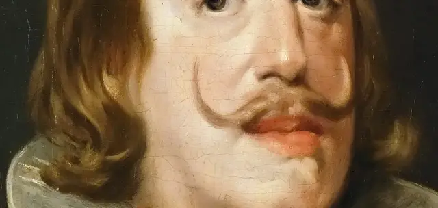 King Philip IV of Spain by Diego Velázquez: A pale collar separates head and body