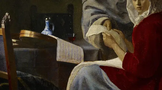 Girl Interrupted at Her Music by Johannes Vermeer: The open score makes music visible but silent