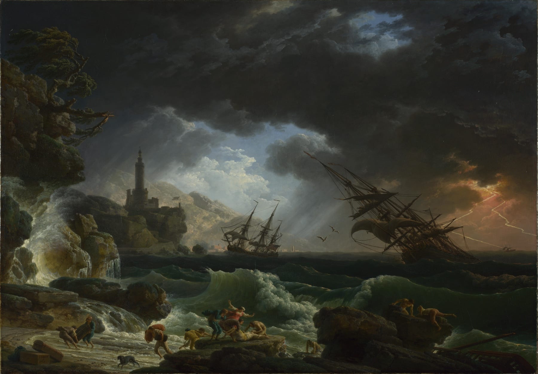 A Shipwreck in Stormy Seas by Claude-Joseph Vernet